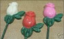 504 Rose with Calyx Chocolate or Hard Candy Lollipop Mold